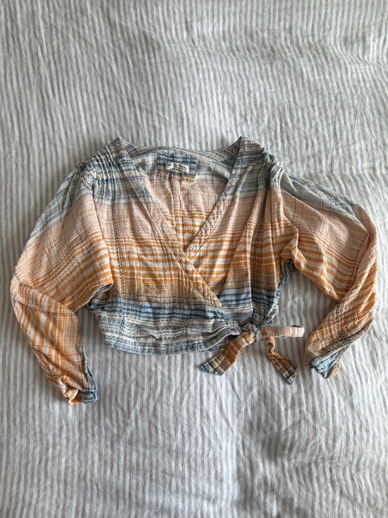 Free People Tops - Free People Wrap Around Blouse Size